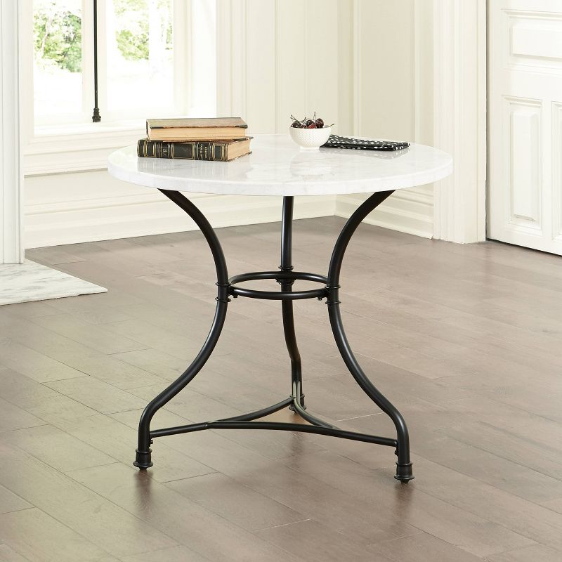 Claire Round Cafe Table White/Black - Steve Silver Co., 4 of 6