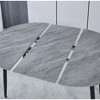 Gulches Extendable Multi-Functional Table, 100/140/180cm Gray MDF Top with Metal Legs, Dining/Office/Coffee Table for Home & Office - 2 of 4