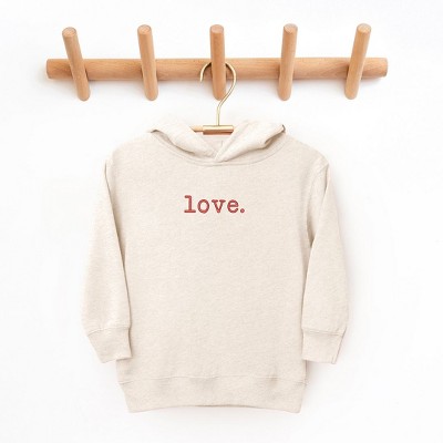 The Juniper Shop Embroidered Love Typewriter Toddler Graphic Hoodie