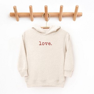 The Juniper Shop Embroidered Love Typewriter Toddler Graphic Hoodie - 1 of 3