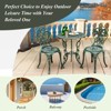 Tangkula Rose Design Bistro Set Antique Aluminum Bench Patio Garden Chair for Outdoor White - 4 of 4