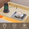 Pinmoco Set of 2 LED Nightstands, Tall Bedside Tables with 2 Drawers & Charging Station - 3 of 4