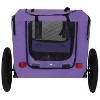 SEVOBAL Pet Strollers Outdoor Heavy Duty Collapsible Pet Bike Trailer Pet Bike Trailer With Safety Belt, Purple, 42.52"*31.50"*37.56" - 4 of 4