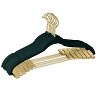 Simplify 6pk Velvet Suit Hanger with Shiny Gold Clips Emerald - 4 of 4