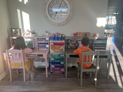 Guidecraft Kids' Media Desk and Chair Set Lavender