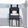 LA Baby Universal Playard Nursery Organizer and Diaper Caddy for Baby's Essentials - Gray - image 3 of 4
