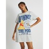 Women's Winnie the Pooh Oversized Graphic Pajama T-Shirt - Gray - 2 of 4