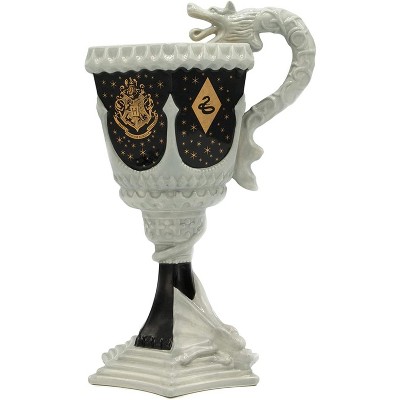 Silver Buffalo Harry Potter Hogwarts Crest 20oz Sculpted Ceramic Goblet Mug