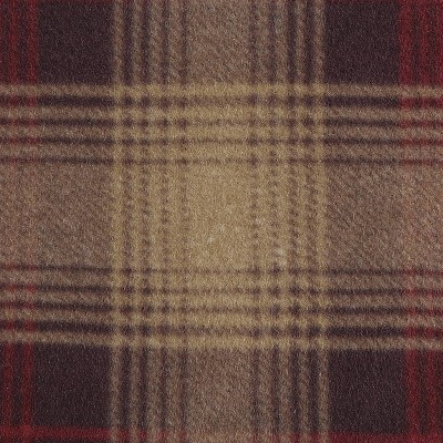Raisin Nordic Plaid Reversible Fleece and Sherpa Throw Blanket