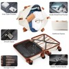Whisen 4-Piece ABS Luggage Set with 20"/28” Suitcases, Duffel Bag and Toiletry Bag, Front-Opening Panel, USB - 3 of 4