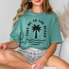 Simply Sage Market Women's Take Me To The Beach Palm Tree Short Sleeve Garment Dyed Tee - 2 of 2