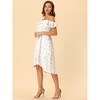 Allegra K Women's Spaghetti Straps Ruffled Sleeves Asymmetrical High Low Floral Midi Sundresses - 3 of 4