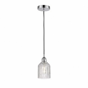 Bridal Veil - 1 Light Cord Hung Mini Pendant In Art Deco Style-9 Inches Tall and 5 Inches Wide - 1 of 1