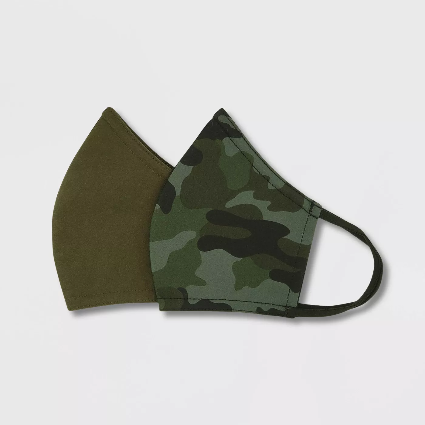 Kids' 2pk Camo Face Mask - Cat & Jack™ Green - image 1 of 7