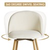 Homy Casa Swivel Counter Stool with Oak Legs, Set of 2 - 4 of 4