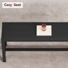 Kitchen Table with Benches, Rectangular Dining Room Table Set for 4, 3 Piece Set for Small Space - 4 of 4