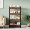 SEVOBAL Bakers Racks Retail Display Stand Multiple Shelves Hooks Vertical Storage Sturdy Frame for Living Space, Brown Black, 29.13"*12.2"*55.12" - 2 of 4