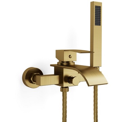 YAWWALK Bathtub Faucet with Handheld Shower - Single Handle