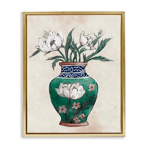 Stupell Industries Floral Oriental Vase, 17" x 21" - 1 of 4