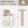 Arceso 26.5"H Counter Height Bar Stools , Boho-Style Rattan Chairs - 4 of 4