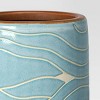 5.12" Wide Earthenware Cool Patterned Indoor/Outdoor Planter Aqua Blue - Opalhouse™ designed with Jungalow™ - image 4 of 4