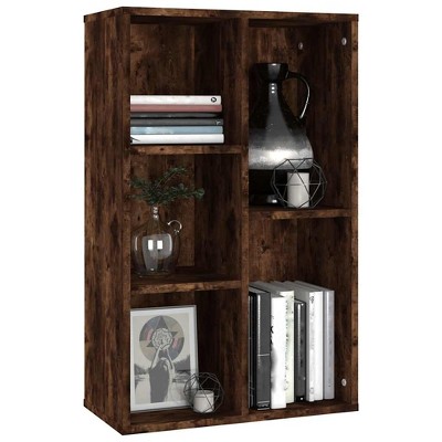 CLIHOME Freestanding Display Bookcase, Engineered Wood Kitchen Sideboard Book Cabinet