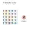 Unique Bargains Laser Capital Alphabet Round Self-Adhesive Reflective Letter Stickers 10 Pcs - 2 of 3