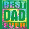 Men's Design By Humans Vintage Tie Dye Best Dad Ever By T-Shirt - 2 of 2