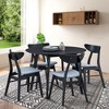 CAVINAS Dining Table Set for 4 Modern Wood Simple Design Round Dining Table Set with 4 Chairs for Kitchen - 4 of 4