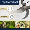 Bypass Pruning Shears for Gardening - 8.8” Forged Carbon Steel Heavy Duty Garden Shears with Spring Loaded Blades - Ultra Sharp Trimming Scissors - - 2 of 4