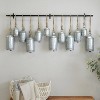 19" x 49" Bohemian Metal Bell Silver/Black/Natural - Olivia & May: Indoor/Outdoor Decorative Hanging - 2 of 4