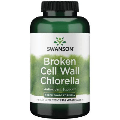 Swanson Broken Cell Wall Chlorella 500 mg, 360 Tablets.