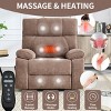 Dual Motor Infinite Position Power Lift Recliner Chair, Chenille Heavy Duty Oversized Recliner with Heat Massage & Hidden Cup Holders-3irtyhousy - 2 of 4