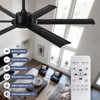 Ludomide 52" Ceiling Fan with Lights and Remote, Dimmable Black Industrial Fandelier for Living Room, Patio, Bedroom - 2 of 4