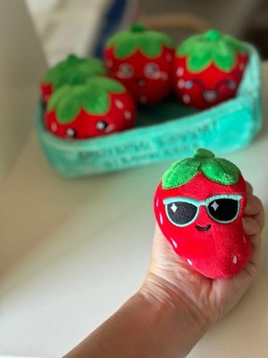 What Do You Meme EMOTIONAL SUPPORT STRAWBERRIES Squishy Mini Plushies 6  Pieces