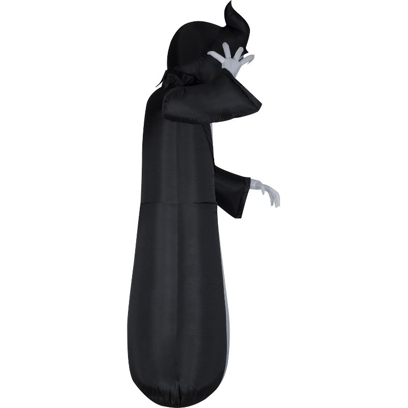 Gemmy Animated Airblown Inflatable Reaper, 9.5 ft Tall, Black, 3 of 5