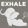 Junior's Design By Humans Exhale Elephant Beyond Yoga Meditation By JplusFunny T-Shirt - 2 of 3