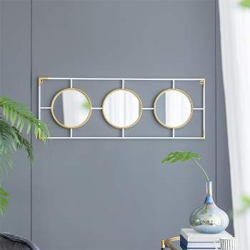 Elsie Aluminium Wall-mounted Rounded Corner Arch Deep Mirror Imitation Electroplated-The Pop Home