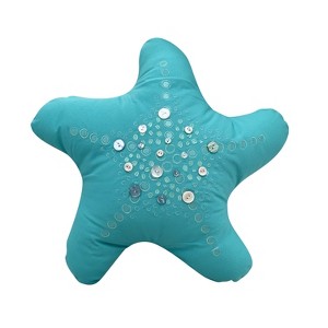 RightSide Designs Shaped Embroidered Starfish Indoor/Outdoor Throw Pillow - 1 of 4