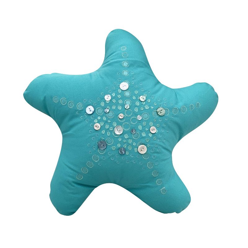 RightSide Designs Shaped Embroidered Starfish Indoor / Outdoor Throw Pillow, 1 of 5