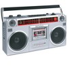 Riptunes Radio Cassette Stereo Boombox With Bluetooth Audio - Silver