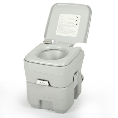 Sandinrayli 5.3 Gallon Porta Potty Travel Portable Camping Toilet for RV, Boating, Road Trips, Caravan, Campsite, Hospital(20L Gray)