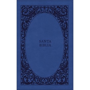 Rvr60, Santa Biblia, Tierra Santa, Ultrafina, Letra Grande, Leathersoft, Azul, Con Cierre, Palabras de Jesús En Rojo, Comfort Print - (Leather Bound) - 1 of 1