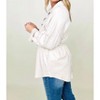 Women's Faux Suede Shirt Jacket - Cotton Bleu - 2 of 4