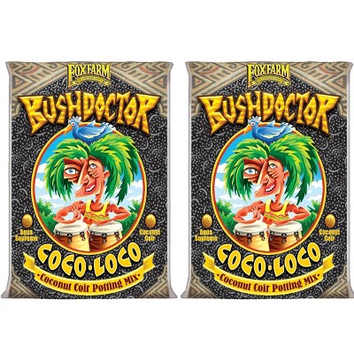 FoxFarm FX14100 Bush Doctor Coco Loco Plant Garden Indoor/Outdoor Potting Soil Mix for Plants, 2 Cubic Feet (2 Pack)