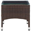 vidaXL Coffee Table - Weather resistant PE Rattan side table, Designed for Indoor and Outdoor Use - Easy to Clean - Brown Standard Coffee Table - 3 of 4