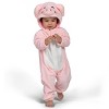 Joyfy Baby Pig Costume for Halloween - Pink Animal One-Piece Jumpsuit, Cute Toddler Piggy Outfit - 4 of 4