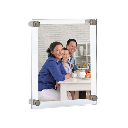  Azar Displays,105536, Floating Acrylic Wall Frame with Silver  Hardware Stand Off Caps, Clear Hanging Photo Frame Display Mount with  Frameless Border, Glass-Like Frame for Large Prints, 24 x 36 : Industrial