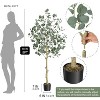 Artificial Eucalyptus Tree, 4/5/6 FT Tall Fake Eucalyptus Plant for Indoor Outdoor, Faux Tree for Home Office Modern Large Fake Plant Decor - 3 of 4