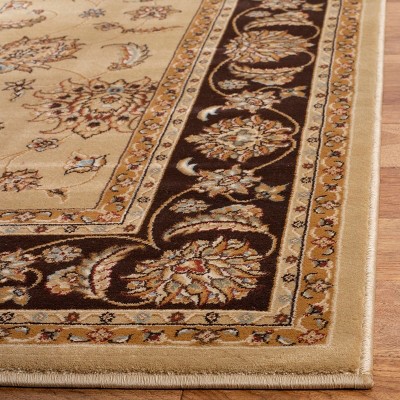 Camel and Brown Rectangular Synthetic Area Rug 64" x 40"